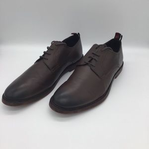 Ben Sherman Brown Leather Oxford Dress Shoes (9.5)